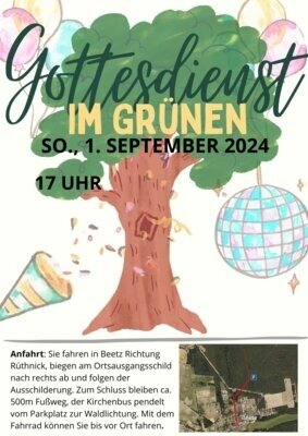 1. September, Gottesdienst im Grünen (Bild vergrößern)