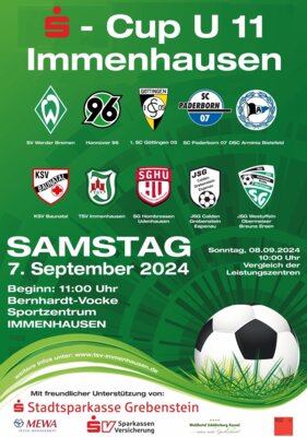U11 Sparkassen-Cup: Ein Fußball-Highlight mit Bundesliganachwuchsmannschaften am 07.09.2024 im Bernhardt-Vocke-Sportzentrum (Bild vergrößern)