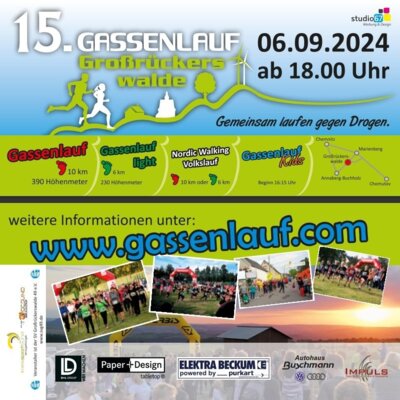 15. Gassenlauf Großrückerswalde am 06.09.2024 18.00 Uhr (Bild vergrößern)