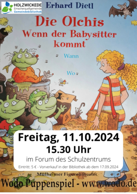 Foto zur Meldung: Wodo Puppenspiel zeigt „Die Olchis – Wenn der Babysitter kommt“