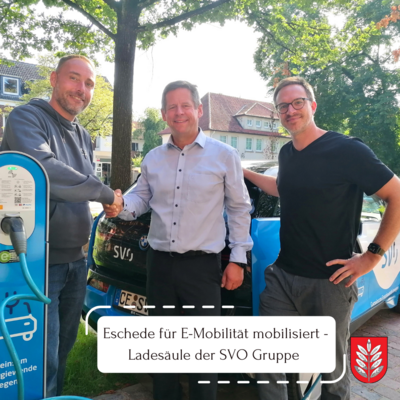 Eschede für E-Mobilität mobilisiert: Neue Standorte für das Ladesäulen-Netz der SVO-Gruppe (Bild vergrößern)