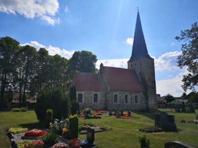 Bauarbeiten am Friedhof Rottstock
