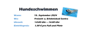 Hundeschwimmen am 15.09.2024 im Freizeit- und Erlebnisbad Sontra (Bild vergrößern)