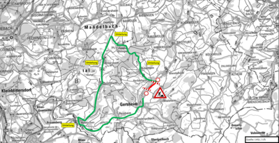 Der Landesbetrieb für Straßenbau (LfS) informiert – Update: L 105 – Behebung von Unwetterschäden zwischen Gersheim und Herbitzheim