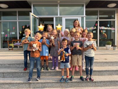 Foto zur Meldung: Giraffentag in der Klasse 1a