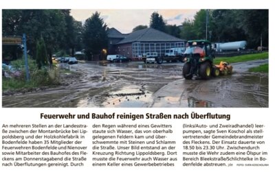 Unwettereinsatz Bericht HNA (Bild vergrößern)