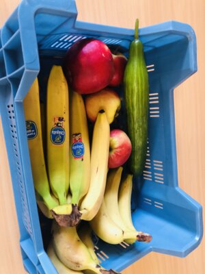 Frisches Obst an der Gustav-Adolf-Schule – Start des EU-Schulprogramms (Bild vergrößern)