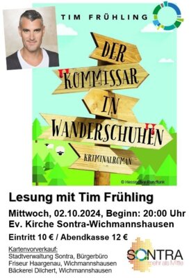 Tim Frühling liest aus seinem Krimi "Der Kommissar in Wanderschuhen" Foto: © Hessischer Rundfunk (Bild vergrößern)