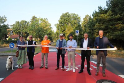 Der Falkenkorso wurde offiziell als Fahrradstraße freigegeben.