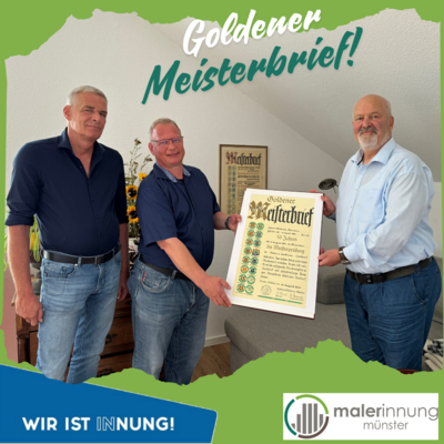 Goldener Meisterbrief für Hans-Wilhelm Oymann (Bild vergrößern)