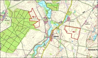 2. Änderung des Flächennutzungsplans Lietzen im Parallelverfahren zur Aufstellung des Bebauungsplan „Energiepark Komturei Lietzen“ (Bild vergrößern)