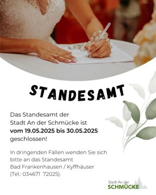 Standesamt geschlossen (Bild vergrößern)