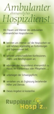 Kursangebote für ehrenamtliche Hospizmitarbeiterinnen und Hospizmitarbeiter 2025