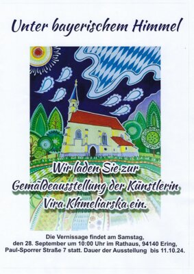 Gemäldeausstellung dr Künstlerin Vira Khmeliarska (Bild vergr&ouml;&szlig;ern)