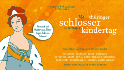 Ankündigung zum Thüringer Schlösserkindertag der Schatzkammer Thüringen am 20. September