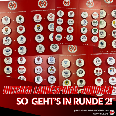 Auslosung Unterer Landespokal: Junioren können für die 2. Runde planen