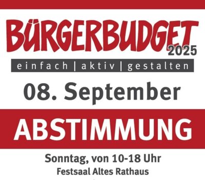Vorläufiges Abstimmungsergebnis Bürgerbudget 2025 (Bild vergrößern)