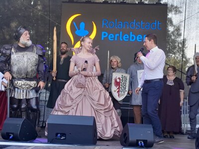 Foto zur Meldung: Die Stadt Perleberg feiert mit dem Rolandfest ihren 785. Geburtstag und stellt Perlenprinzessin vor