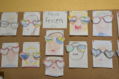 Klasse 2c: Mein Sommerferien-Selbstportrait