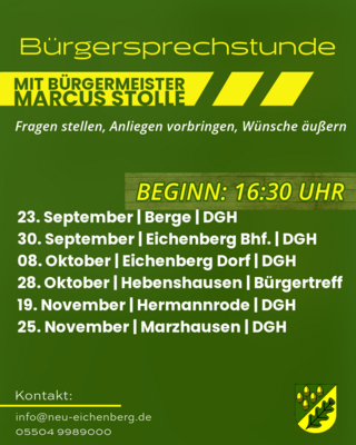 Bürgersprechstunde mit Bürgermeister Marcus Stolle (Bild vergr&ouml;&szlig;ern)