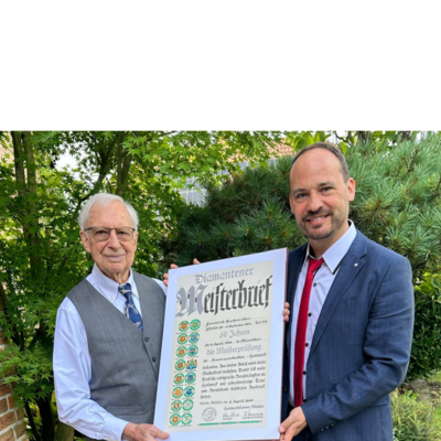 90. Geburtstag und Diamantener Meisterbrief für Friedrich Kuchemüller (Bild vergrößern)