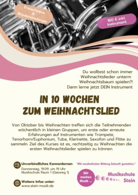 In 10 Wochen zum Weihnachtslied - Kursangebot (Bild vergr&ouml;&szlig;ern)
