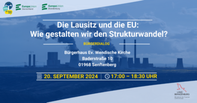 Bürgerdialog "Die Lausitz und die EU: Wie gestalten wir den Strukturwandel?" am 20. September 2024 in Senftenberg