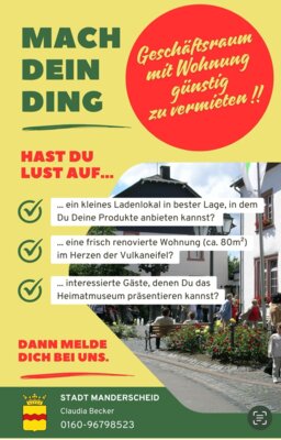 Geschäftsraum mit Wohnung zu vermieten! (Bild vergrößern)
