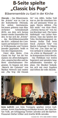 Meldung: B-Seite spielte "Classic bis Pop"