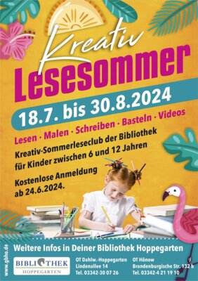 Meldung: Es geht wieder los - Kreativ-Lesesommer 2024
