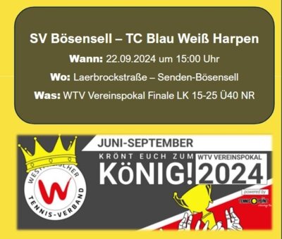 Tennis: WTV-Fiiiiiinaaaaaale am Sonntag in Bösensell! (Bild vergrößern)