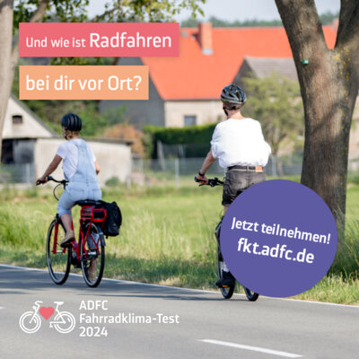 Fahrradfahrer auf einer Landstraße - Wie ist Radfahren bei dir vor Ort?