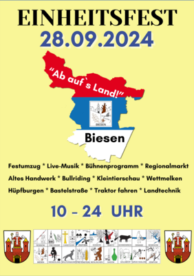 Biesen lädt zum Einheitsfest am 28. September 2024