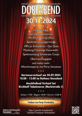 Kartenvorverkauf Dorfabend 2024 (Bild vergrößern)