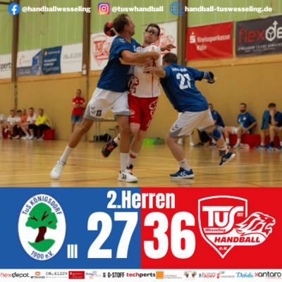 Meldung: TuS Königsdorf III : 2.Männer - 27:36 [Spielbericht]
