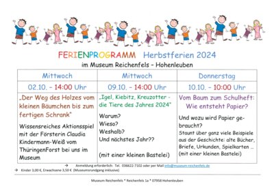 Ferienprogramm Herbst 2024