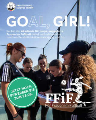 Jetzt bewerben für Akademie für junge, engagierte Frauen im Fußball! (Bild vergrößern)