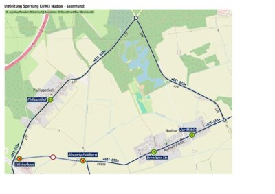 regiobus informiert: Umleitung Bus 613 ab 23.09. (Bild vergrößern)