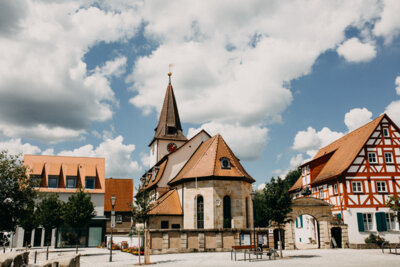 Der Dorfplatz von Reichenschwand (Bild vergrößern)