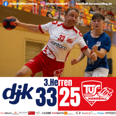 Meldung: DJK Leverkusen : 3.Männer - 33:25 [Spielbericht]