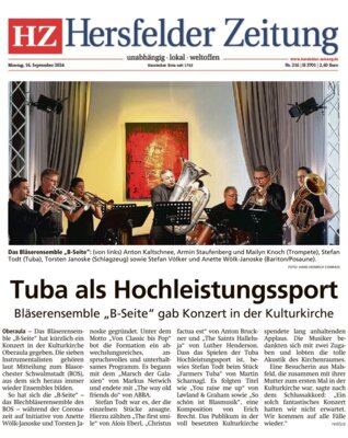 Meldung: Tuba als Hochleistungssport