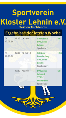 Wochenrückblick und Spieltagsvorschau (Bild vergrößern)