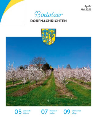Bodolzer Dorfnachrichten April 2025-Mai 2025