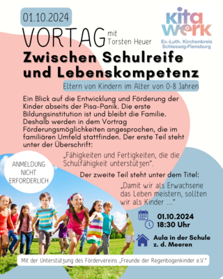 Vortrag - Zwischen Schulreife und  Lebenskompetenz