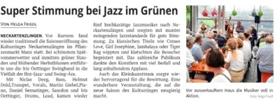 Jazz im Grünen - ein voller Erfolg (Bild vergrößern)