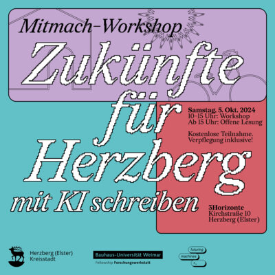 Meldung: Mitmachworkshop 5.10.24 - Zukünfte für Herzberg mit KI schreiben!