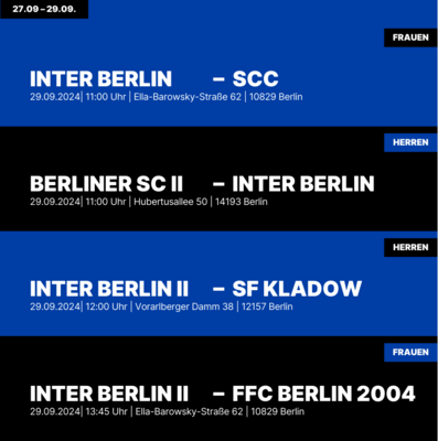 Spielankündigungen 27.09. bis 29.09.2024 (Bild vergrößern)