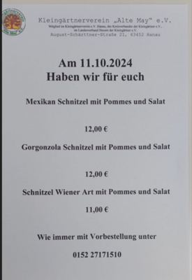 Essen in der Alten May