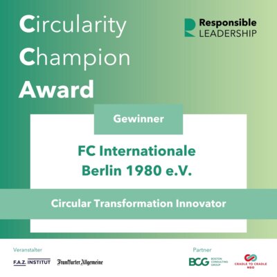 Erfolgsmeldung! Inter ist einer der Gewinner des Circularity Champion Award 2024 (Bild vergrößern)