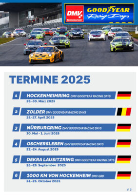 DMV Goodyear Racing Days: Kalender 2025 (Bild vergrößern)